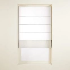 Madura Panneaux Et Stores Japonais Store Bateau 80x220 Cm Vert De Gris Et Bourdon Noir En Lin -Plaids Soldes store bateau 80x220 cm blanc pur et bourdon noir en lin